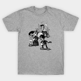 Blink 1932 punk band in 1930s rubber hose style cuphead T-Shirt